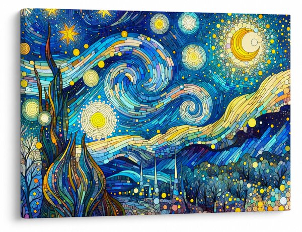 Obraz – Mozaika gwiaździstej nocy (70x50 cm)