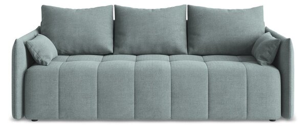Niebieska rozkładana/ze schowkiem sofa 225 cm Moku – Makamii