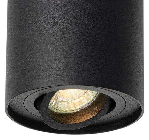 Inteligentny reflektor sufitowy czarny regulowany z WiFi GU10 - Rondoo up