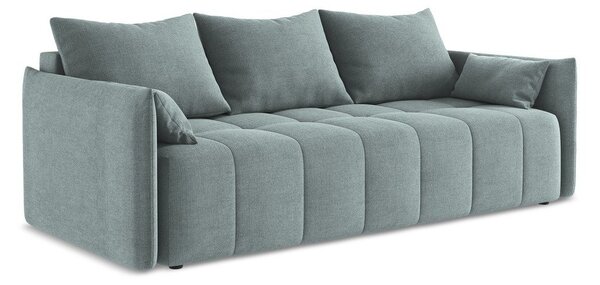 Niebieska rozkładana/ze schowkiem sofa 225 cm Moku – Makamii