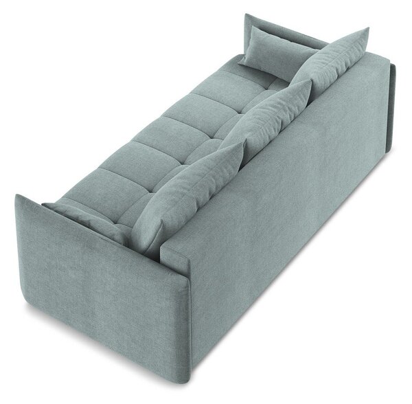 Niebieska rozkładana/ze schowkiem sofa 225 cm Moku – Makamii