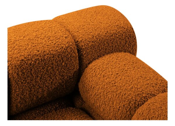 Pomarańczowy narożnik modułowy z materiału bouclé (prawostronny) Bellis – Micadoni Home