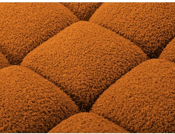 Pomarańczowy narożnik modułowy z materiału bouclé (prawostronny) Bellis – Micadoni Home