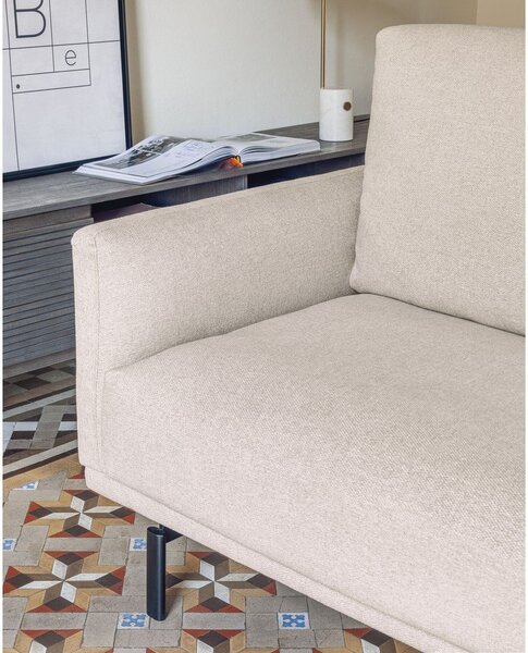 Beżowa sofa z tkaniny szenilowej 334 cm Galene – Kave Home