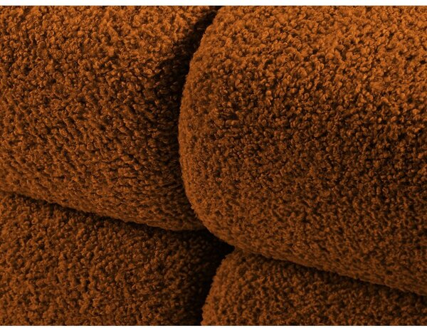 Pomarańczowy narożnik modułowy z materiału bouclé (prawostronny) Bellis – Micadoni Home