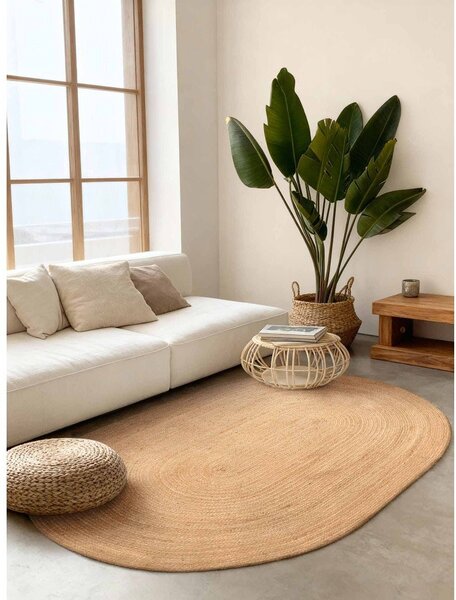 Dywan z juty dwustronny/tkany ręcznie w naturalnym kolorze 160x230 cm Braided – Hanse Home
