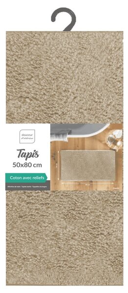 Jasnobrązowy dywanik łazienkowy 50x80 cm Mael – douceur d'intérieur