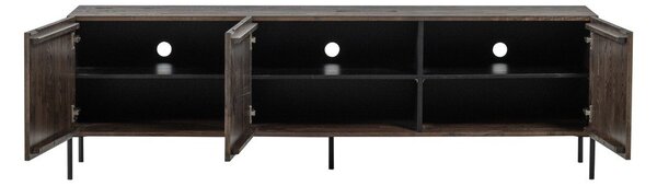 Brązowa szafka pod TV z litego drewna sosnowego 180x56x46 cm Bono – WOOOD