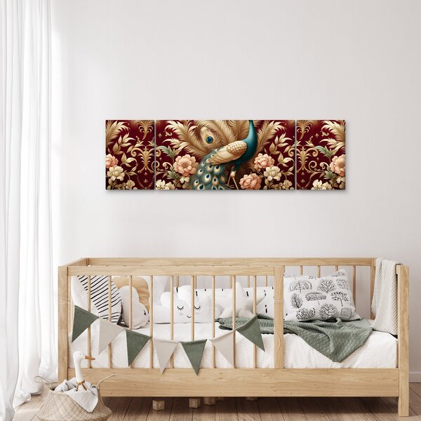Obraz – Elegancki paw (170x50 cm)