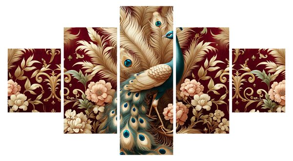 Obraz – Elegancki paw (125x70 cm)