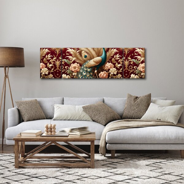 Obraz – Elegancki paw (170x50 cm)