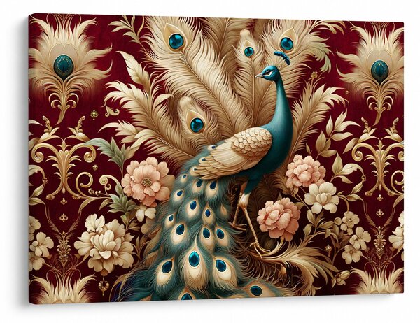 Obraz – Elegancki paw (70x50 cm)