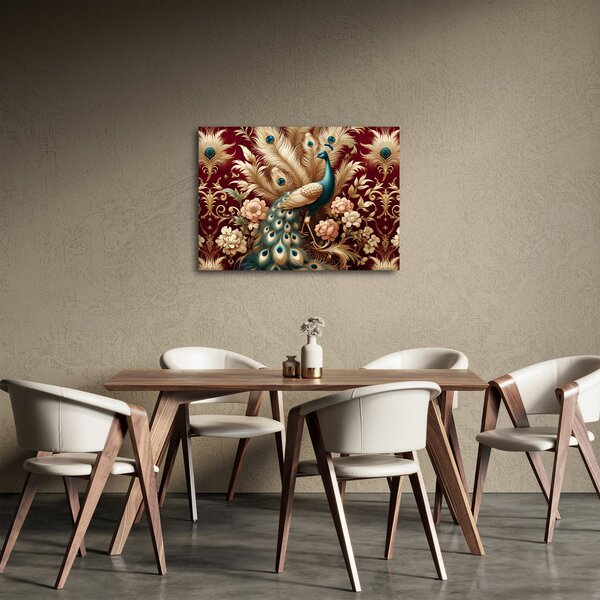 Obraz – Elegancki paw (70x50 cm)