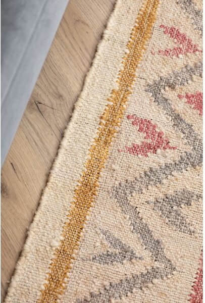 Kremowy dywan z juty tkany ręcznie 120x170 cm Roya Imani – Elle Decoration