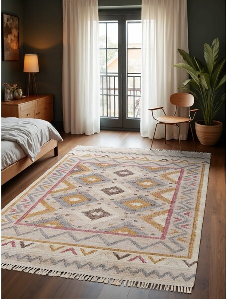 Kremowy dywan z juty tkany ręcznie 120x170 cm Roya Imani – Elle Decoration