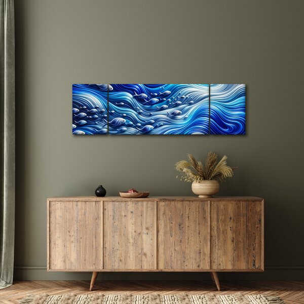 Obraz – Ryby w falach (170x50 cm)