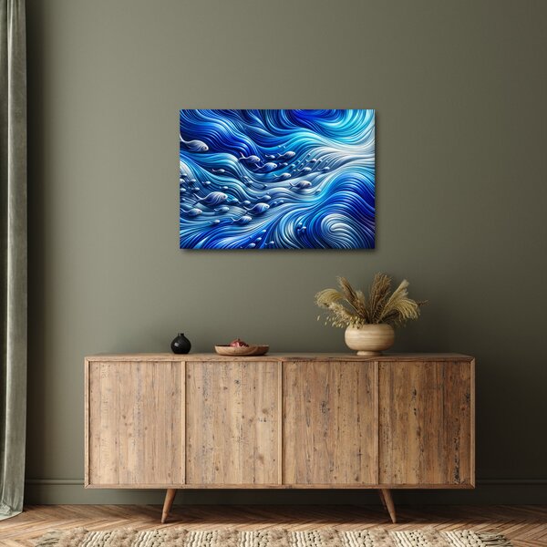 Obraz – Ryby w falach (70x50 cm)