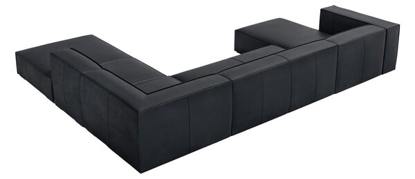 Ciemnoniebieski skórzany narożnik (prawostronny) Madame – Windsor & Co Sofas