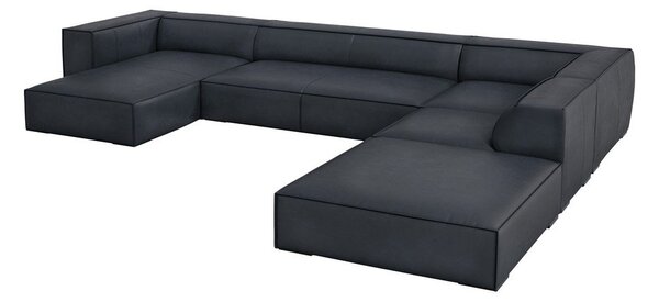 Ciemnoniebieski skórzany narożnik (prawostronny) Madame – Windsor & Co Sofas