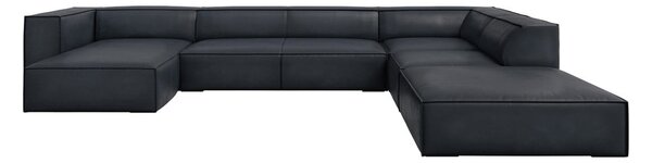 Ciemnoniebieski skórzany narożnik (prawostronny) Madame – Windsor & Co Sofas