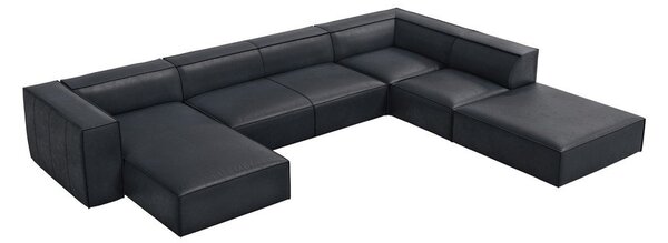 Ciemnoniebieski skórzany narożnik (prawostronny) Madame – Windsor & Co Sofas