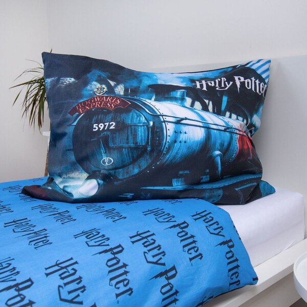 Bawełniana pościel dziecięca jednoosobowa 140x200 cm Harry Potter "Hogwarts Express" – Jerry Fabrics