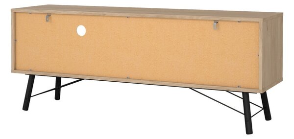 Szafka pod TV w dekorze dębu w naturalnym kolorze 150x60x40 cm Ry – Tvilum