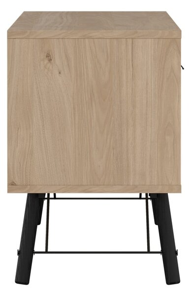 Szafka pod TV w dekorze dębu w naturalnym kolorze 150x60x40 cm Ry – Tvilum
