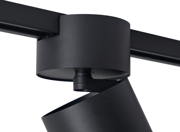 Nowoczesny czarny reflektor do 1-fazowego systemu szynowego GU10 70mm - Iconic Roto