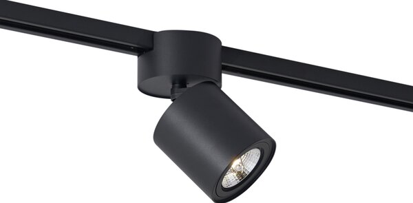 Nowoczesny czarny reflektor do 1-fazowego systemu szynowego GU10 70mm - Iconic Roto