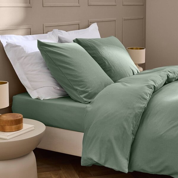 Zielone prześcieradło 140x190 cm Linella – douceur d'intérieur