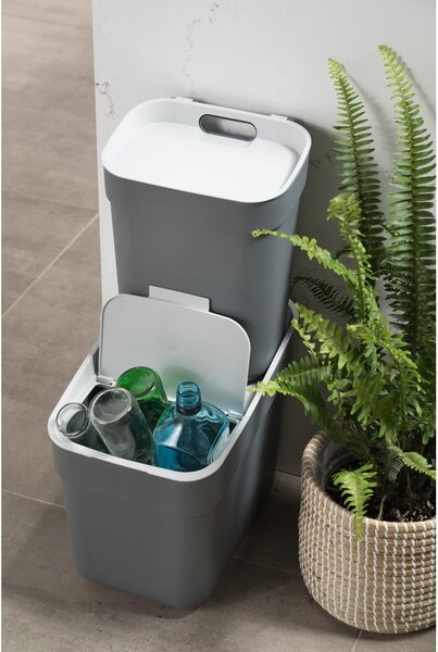 Jasnozielony kosz na śmieci do segregacji odpadów z plastiku z recyklingu 30 l Ready To Collect – Curver
