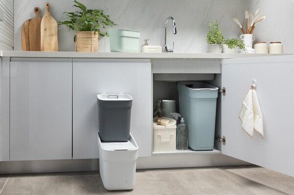 Jasnozielony kosz na śmieci do segregacji odpadów z plastiku z recyklingu 30 l Ready To Collect – Curver