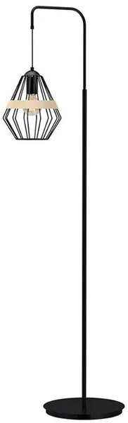 Czarna lampa podłogowa loft - K551 A8-R18