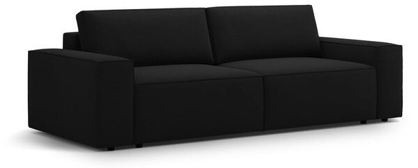 Czarna rozkładana sofa 247 cm Jodie – Micadoni Home