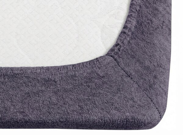 Prześcieradło frotte EXCLUSIVE niebieskoszare 90 x 200 cm