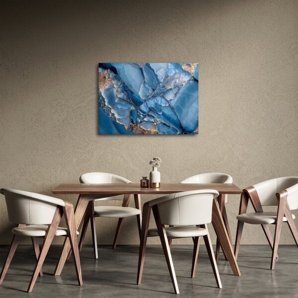 Obraz - Niebieski zróżnicowany marmur (70x50 cm)