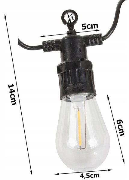 Girlanda ogrodowa LED LUCENT, 20 m