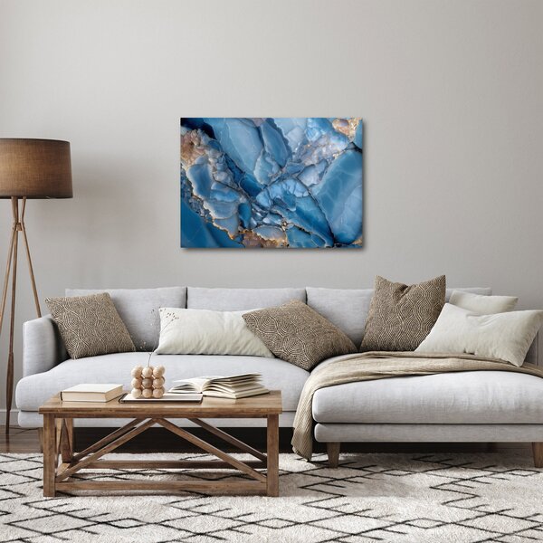Obraz - Niebieski zróżnicowany marmur (70x50 cm)