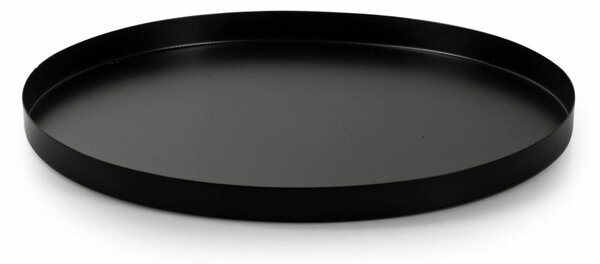 Dekoracyjna taca CIRVIA Ø31,5 cm, czarna
