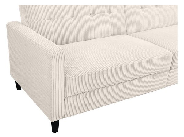 Biała sztruksowa rozkładana sofa 82 cm Hartford – Støraa