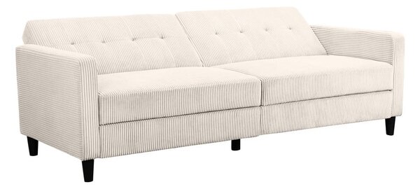 Biała sztruksowa rozkładana sofa 82 cm Hartford – Støraa