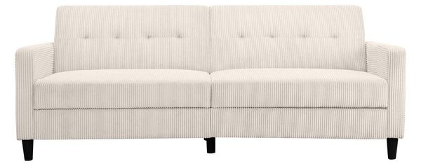 Biała sztruksowa rozkładana sofa 82 cm Hartford – Støraa