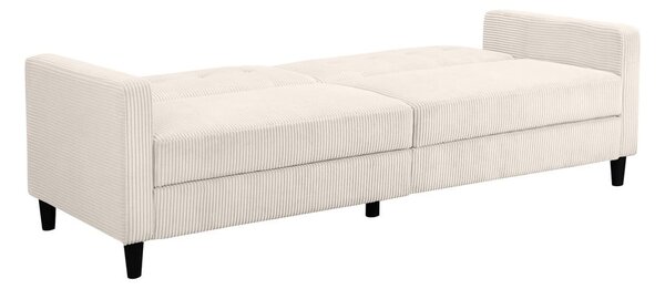 Biała sztruksowa rozkładana sofa 82 cm Hartford – Støraa