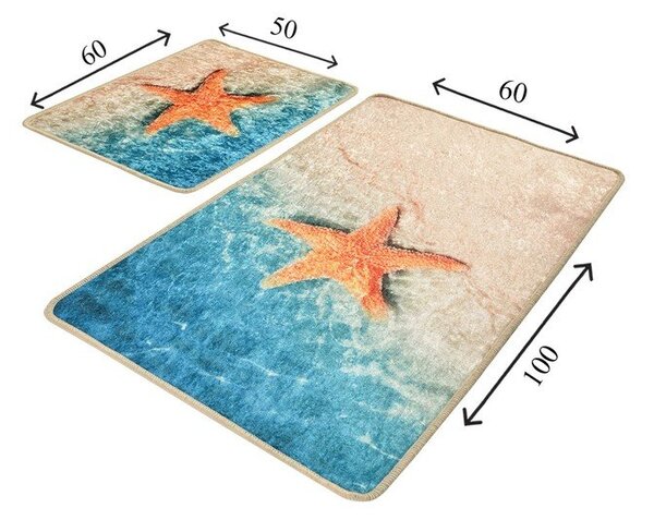 Dywaniki łazienkowe zestaw 2 szt. 60x100 cm Stella – Foutastic