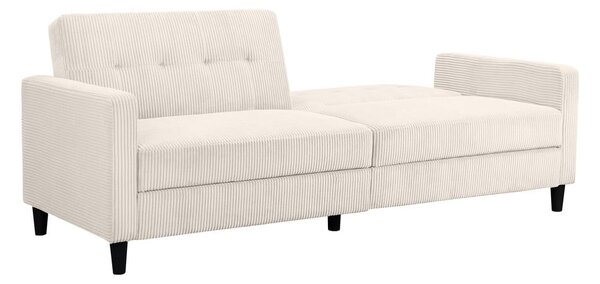 Biała sztruksowa rozkładana sofa 82 cm Hartford – Støraa