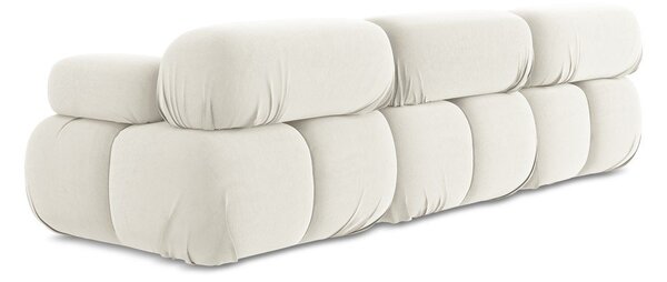Biała aksamitna sofa modułowa 285 cm Lokua – Makamii