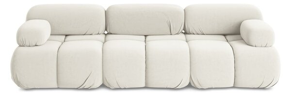 Biała aksamitna sofa modułowa 285 cm Lokua – Makamii