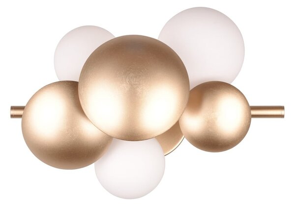 Kinkiet w biało-złotym kolorze Bubble – Trio Select
