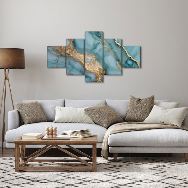 Obraz - Turkusowy marmur (125x70 cm)